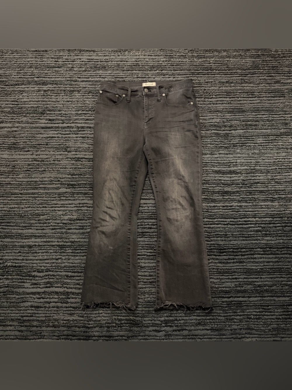 Madewell Cali Demi-Boot High Rise Frayed Hem Zip Fly Denim Jeans